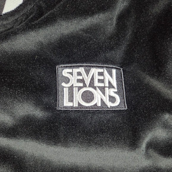 Seven Lions Black Logo Jacket Adult Medium Black White - Picture 3 of 10